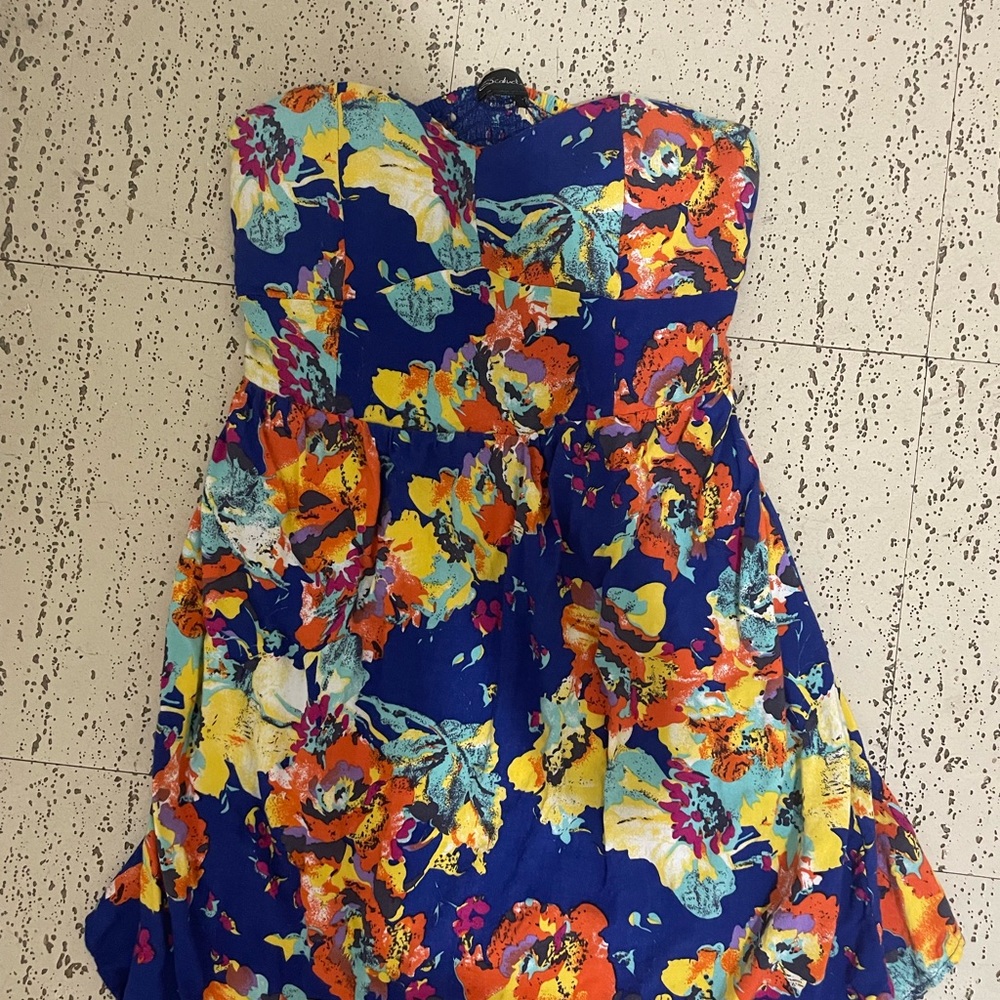 Strapless mini dress for women
